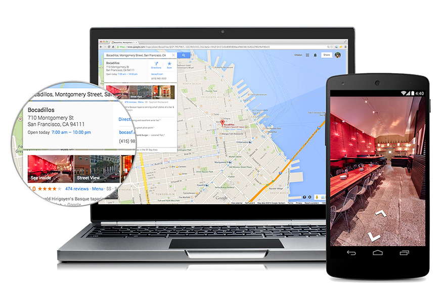 google maps business view